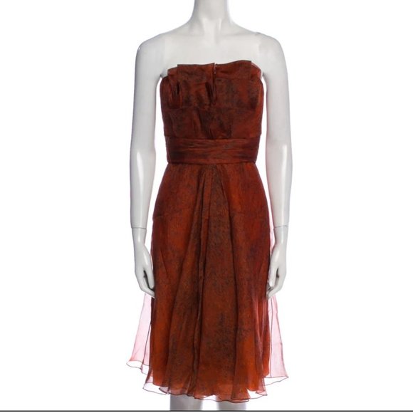 Stunning Carolina Herrera strapless cocktail dress in excellent condition - Picture 1 of 4